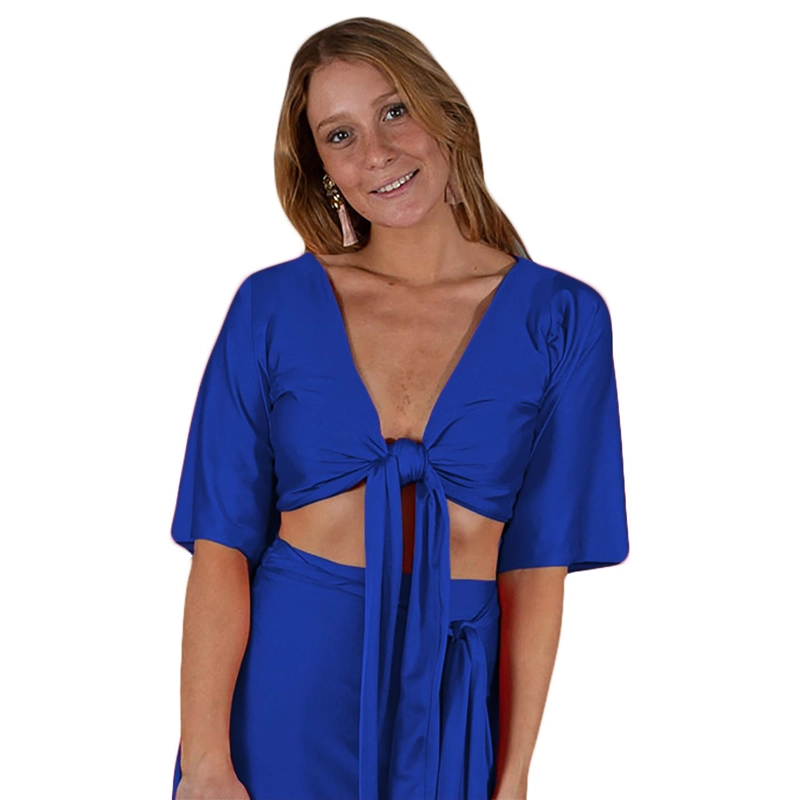 PETO MONACO AMARRA AZULINO LYCRA DUPONT MARIA PASKARO - 1