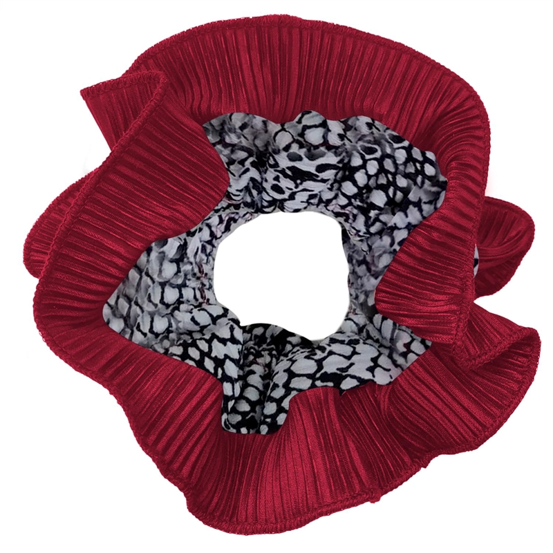 SCRUNCHIE MARIA PASKARO BEGONIA BURDEO COLLET XL PITON CHERRY PLISADO - 1