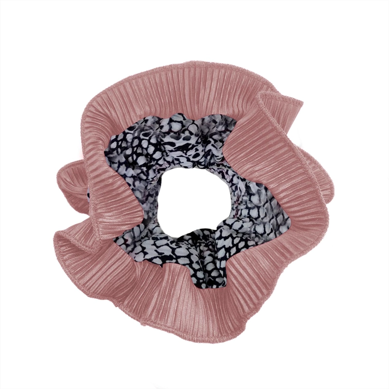 SCRUNCHIE MARIA PASKARO BEGONIA ROSADO COLLET M PITON PLISADO - 1