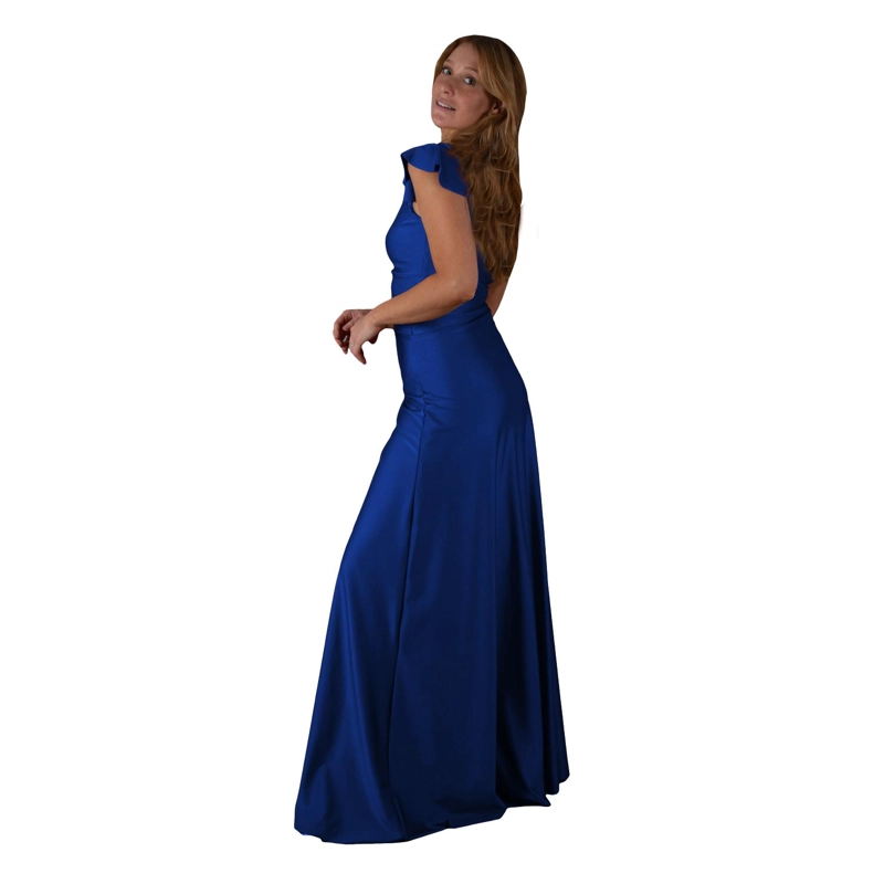 CONJUNTO MAXI REGULAR FIT MUJER MARIA PASKARO AZULINO LIMA LYCRA FALDA LAZO - 2