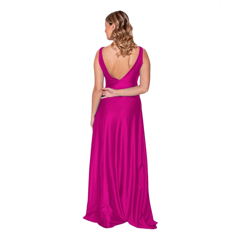 VESTIDO LARGO ALGARVE MAGENTA DUPONT MARIA PASKARO - 2