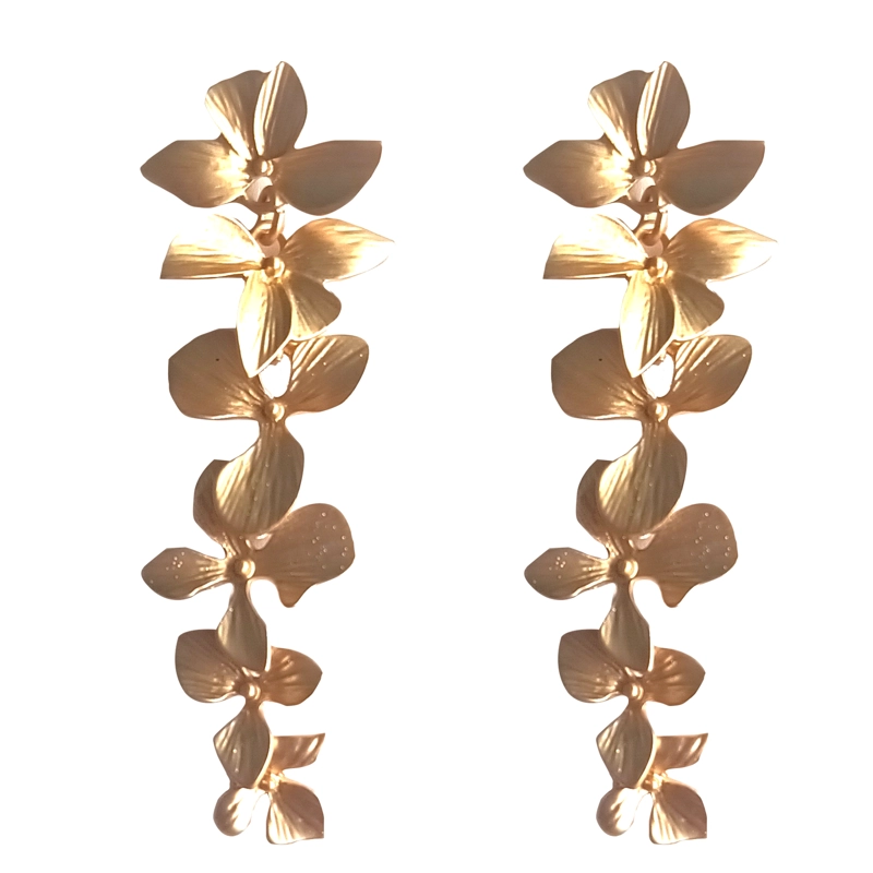 AROS MARIA PASKARO GLADIOLO 3 FLORES CHICAS DORADO - 4