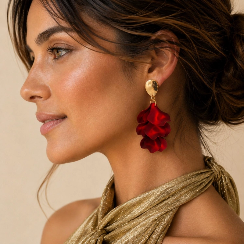 AROS CLOE ROJO MARIA PASKARO - 1