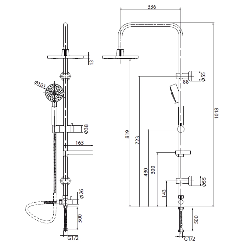 COLUMNA DE DUCHA VENTI - 5