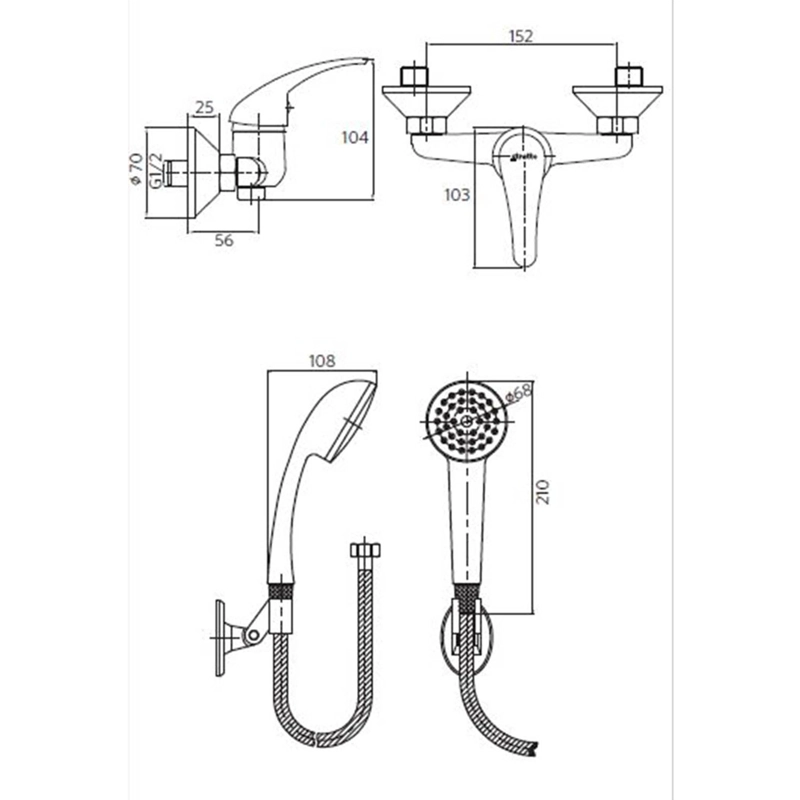 LLAVE GRIFERIA DUCHA ORNELLA - 2