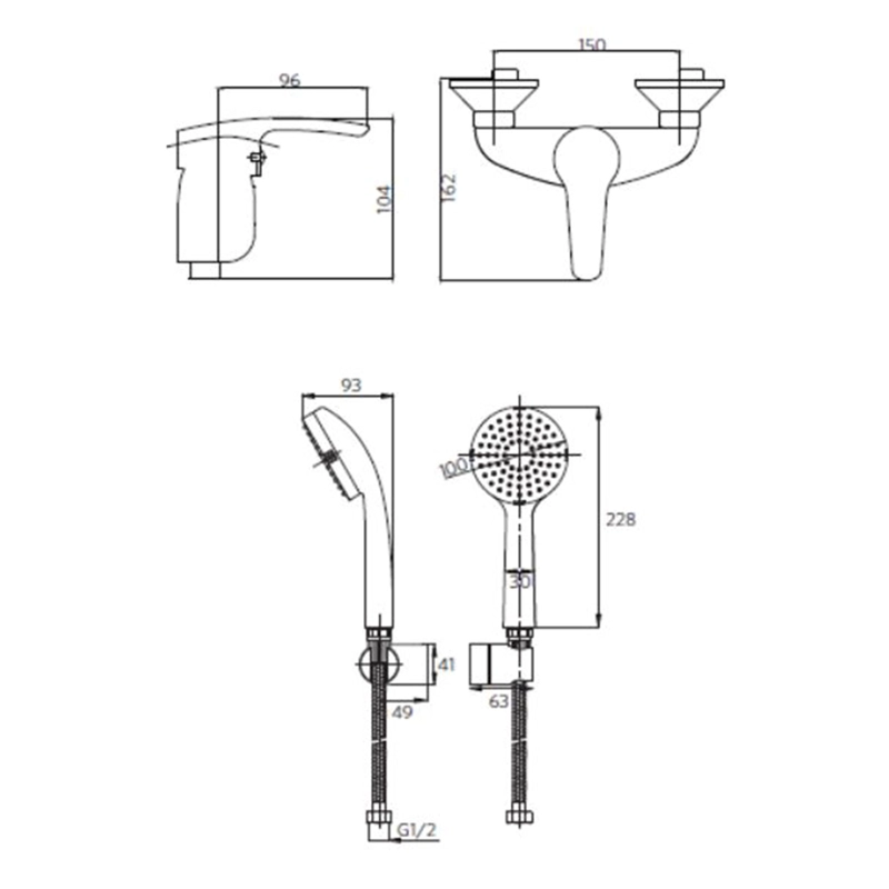 LLAVE GRIFERIA DUCHA MUZIO - 4