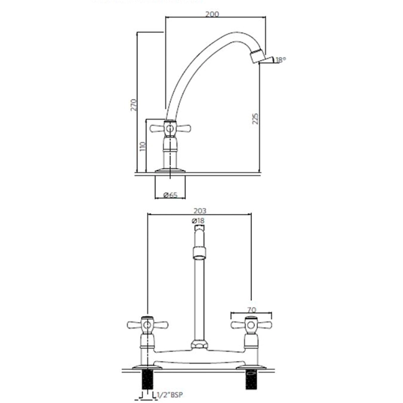 LLAVE GRIFERIA LAVAPLATO PLANA MOSSINI METAL - 3
