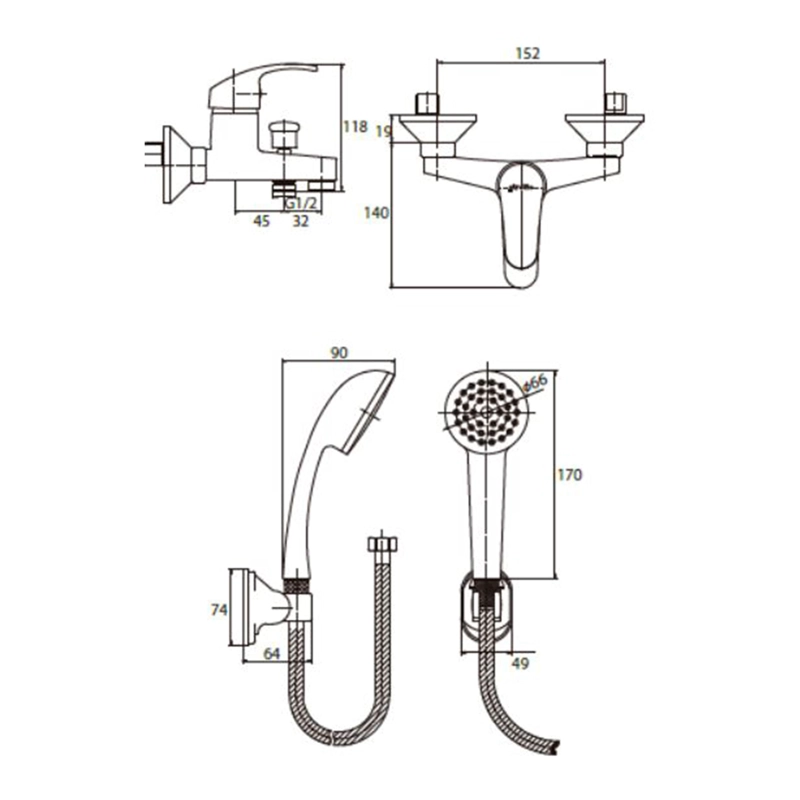 LLAVE GRIFERIA TINA DUCHA NEW STANDARD - 4