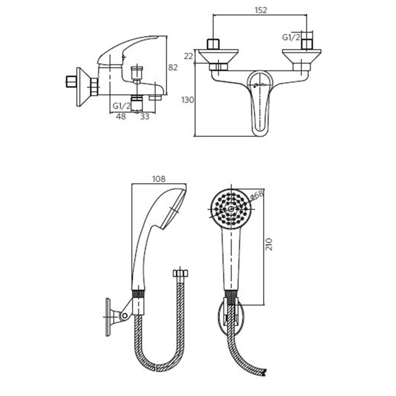 LLAVE GRIFERIA TINA DUCHA ORNELLA - 2