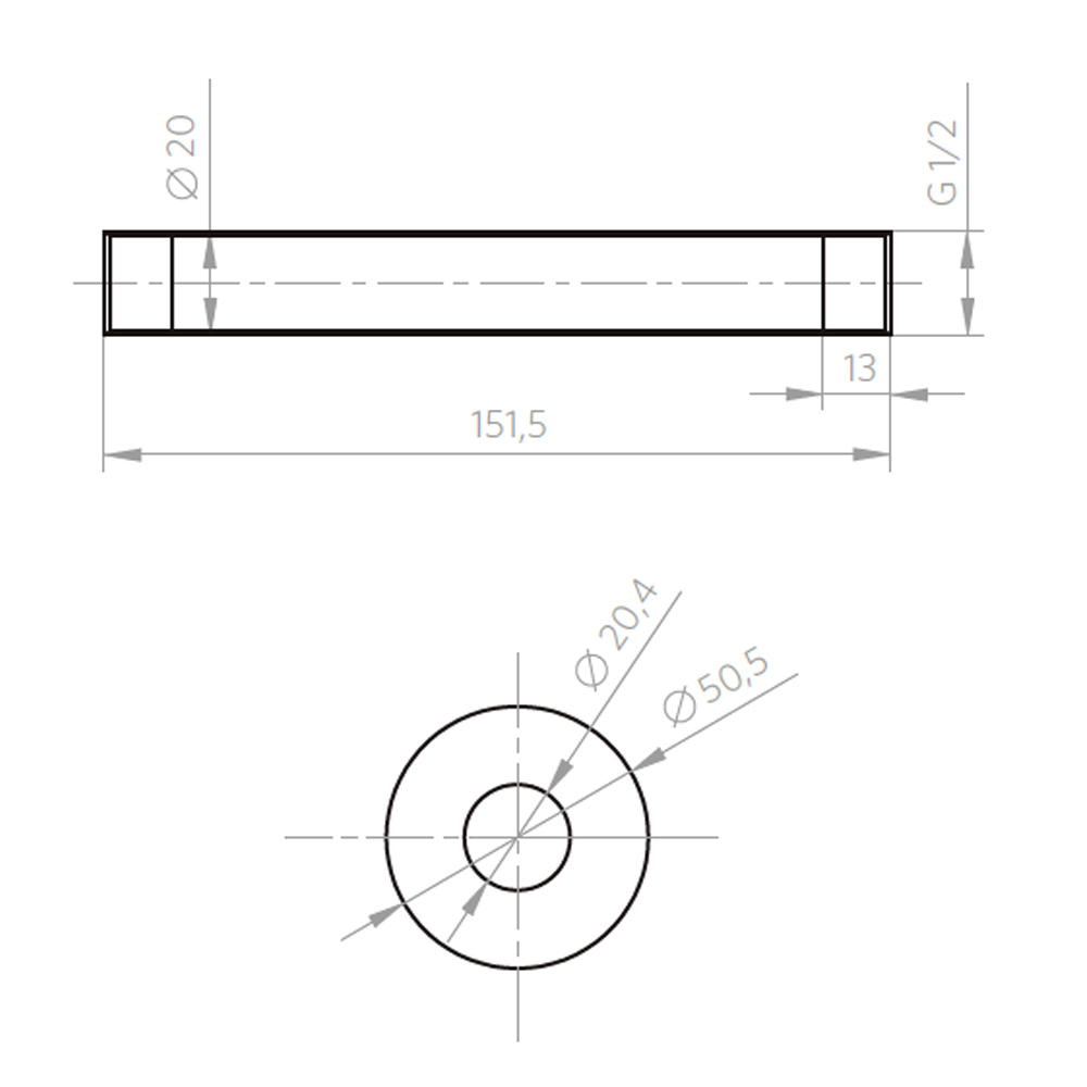 BRAZO DE DUCHA TECHO 15 CM - 2