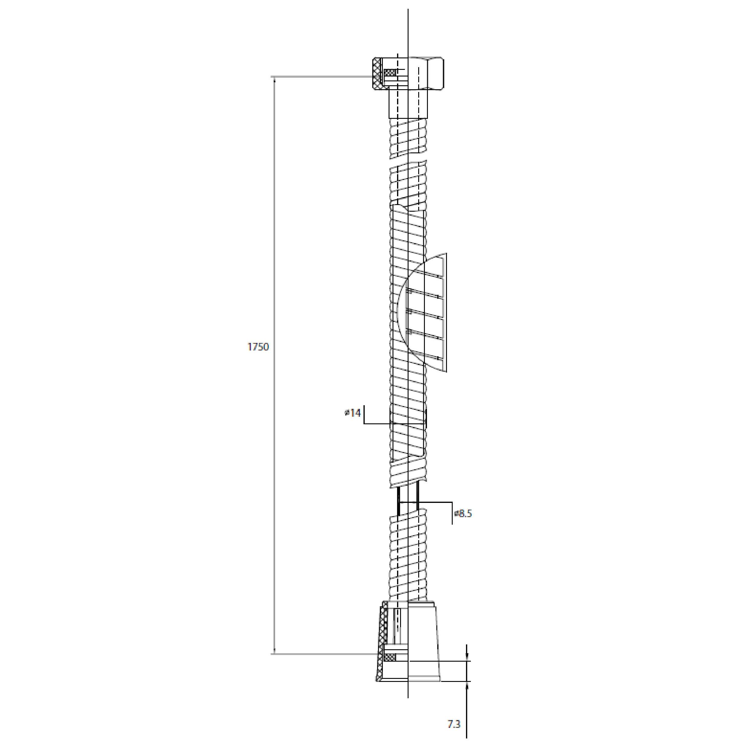 FLEXIBLE ACERO 1,75 MT CR - 2