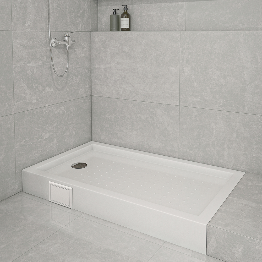 RECEPTÁCULO DE DUCHA STRETTO CON DESAGÜE 120 X 80 X 14 CM - 2