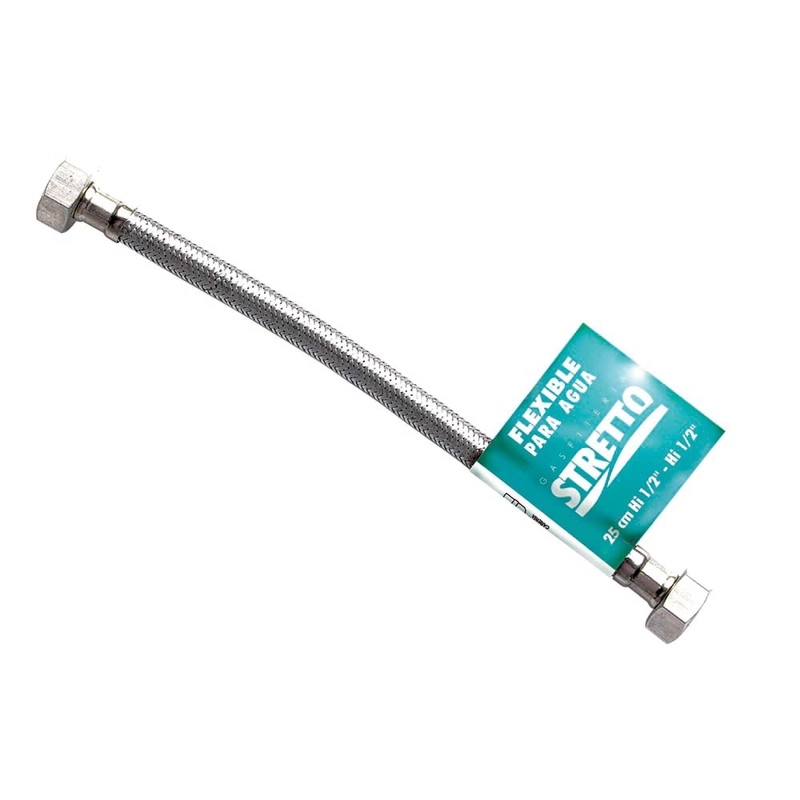 FLEXIBLE PARA AGUA METALICO HI-HI 1/2 35CM - 1