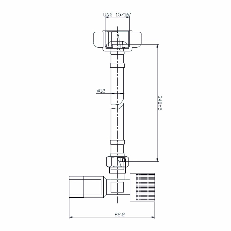 LLAVE ANGULAR 1/2X1/2 Y FLEXIBLE METALICO 1/2X15/16 DE 35CM - 2