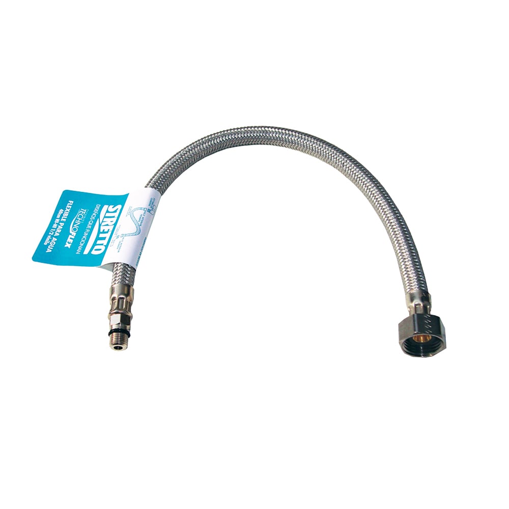FLEXIBLE PARA AGUA VINILO 1/2  X M10 40CM. TF - 1