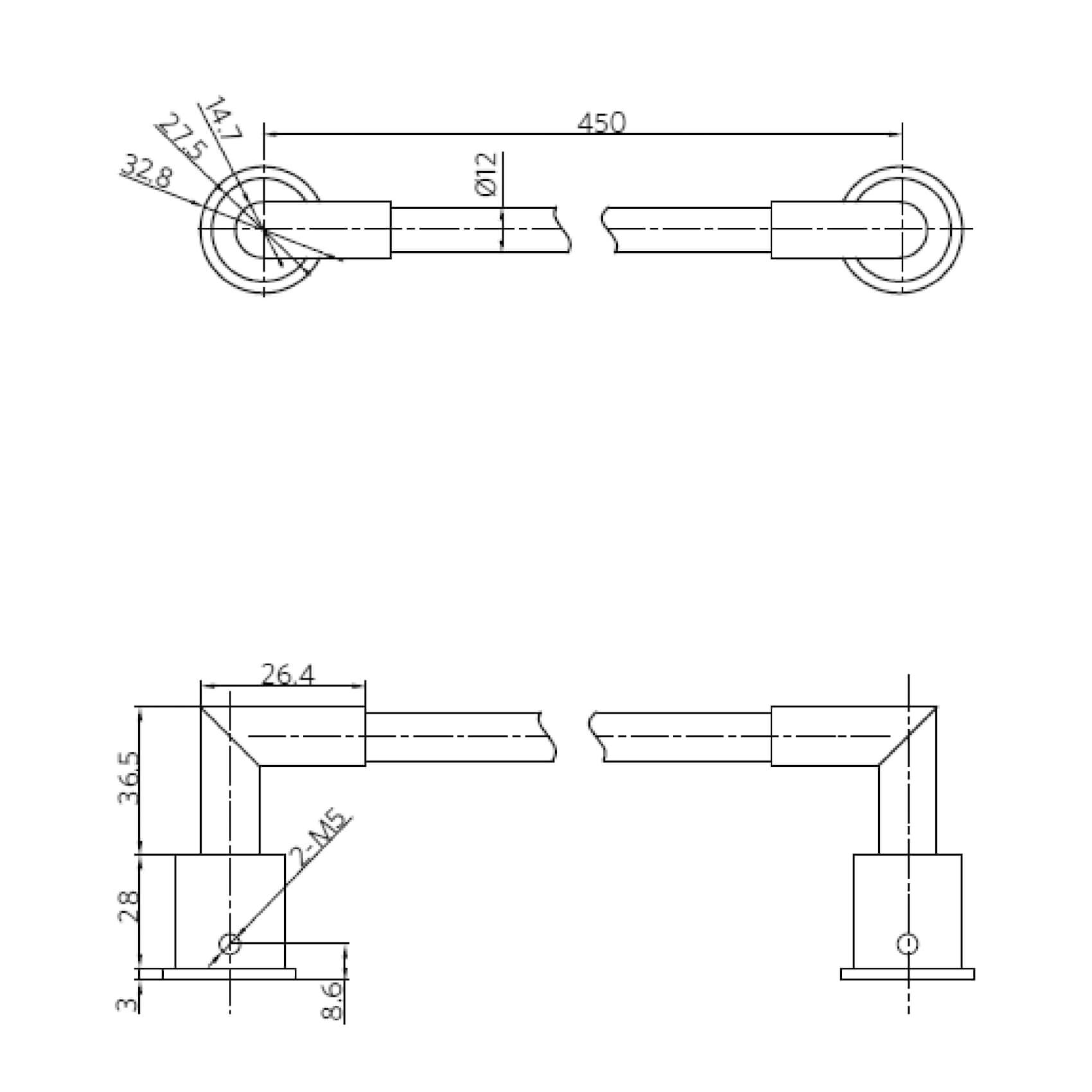 BARRA TOALLA 18 ( 46CM ) SL - 2