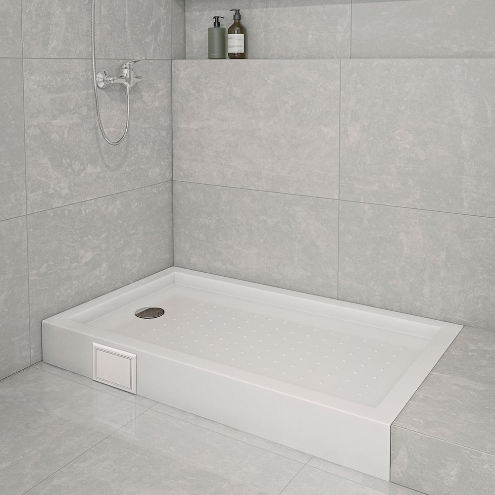 RECEPTÁCULO DE DUCHA STRETTO CON DESAGÜE ZEUS ACRÍLICO 150 X 70 X 15 CM - 3