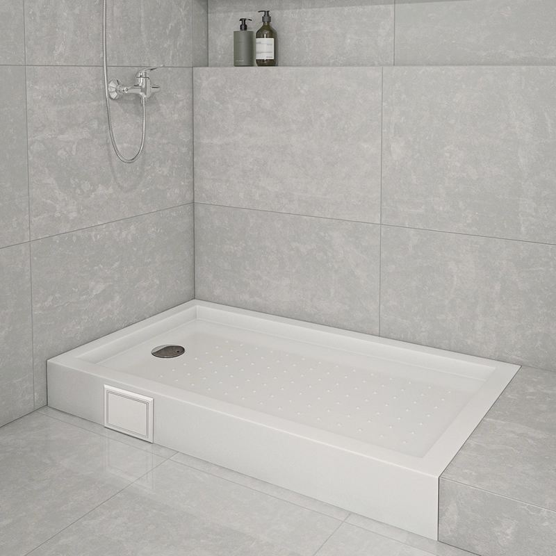 RECEPTACULO DE DUCHA CON DESAGUE ZEUS ACRILICO 140X80X15 CM - 3