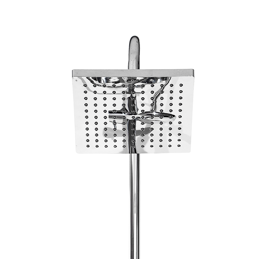 PLATO DUCHA STRETTO MODELO CUADRADO DE 20 CM CROMO - 4