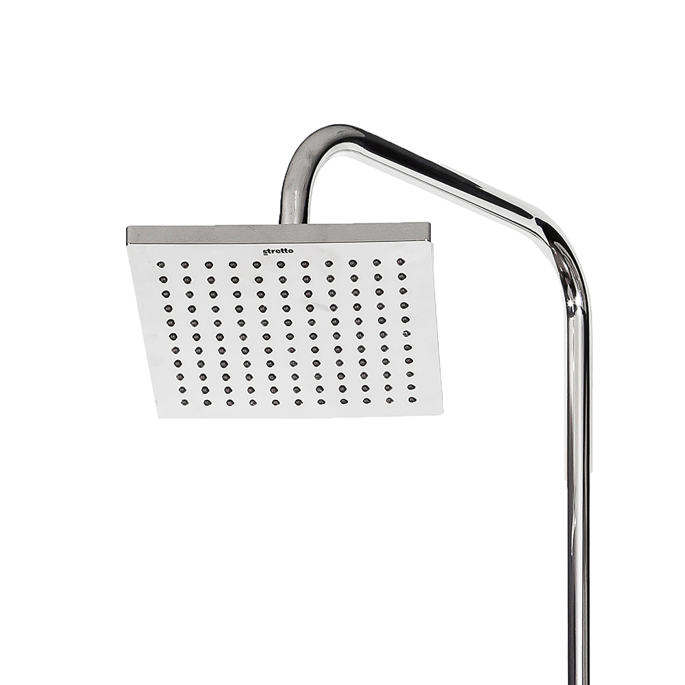 PLATO DUCHA STRETTO MODELO CUADRADO DE 20 CM CROMO - 5