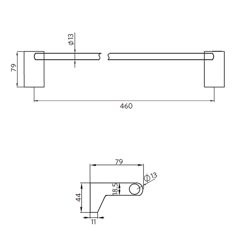 BARRA TOALLA 46 CM DESSIN - 2
