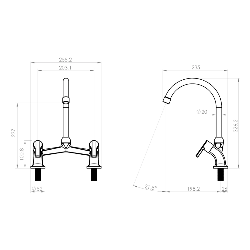LLAVE GRIFERIA LAVAPLATO TIPO V BOGEN - 4