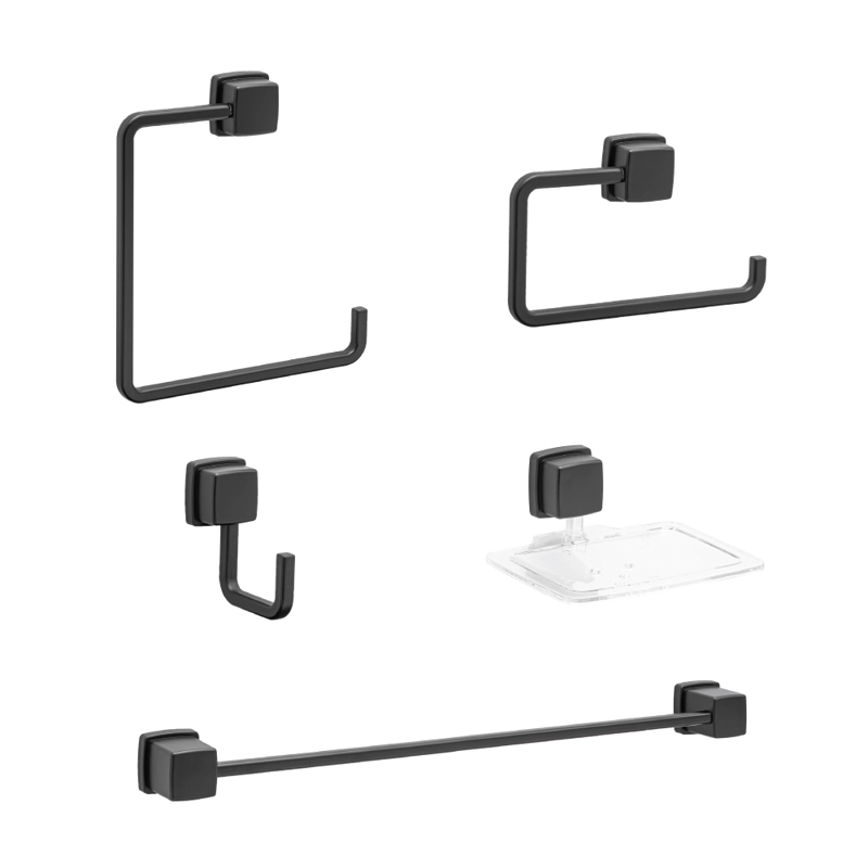 KIT ACCESORIOS DE BAÑO 5 PIEZAS PRATO - 1