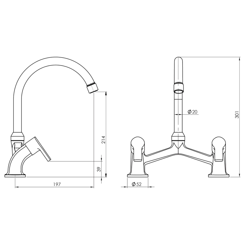 LLAVE GRIFERIA LAVAPLATO TIPO V BOGEN - 4