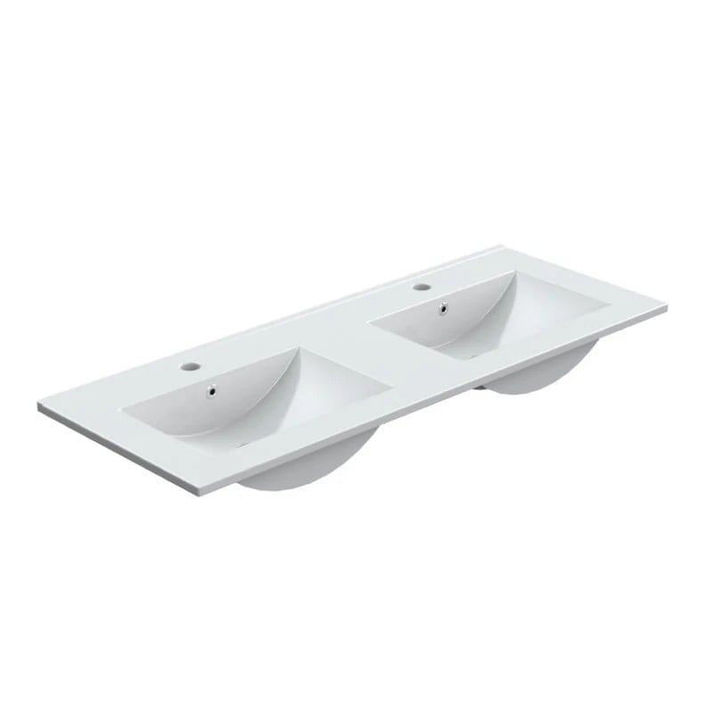CUBIERTA VANITORIO OPTIMA 2 CUBETAS 120X46 - 1