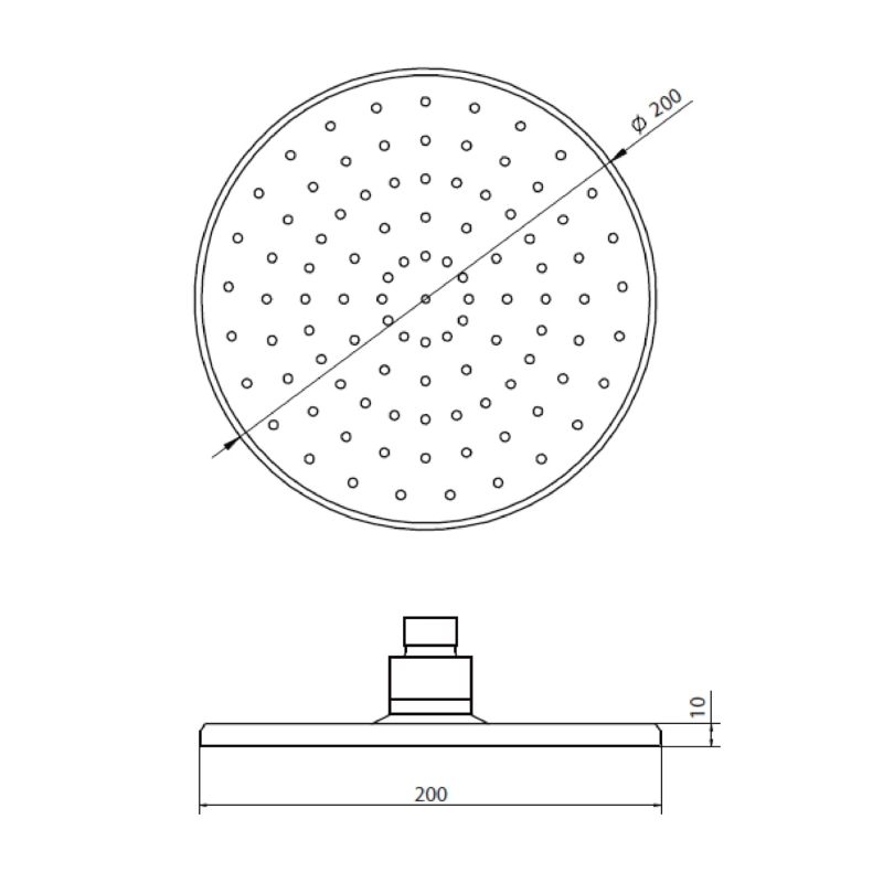 PLATO DUCHA CIRCULAR DE 20 CM  NEGRO - 5