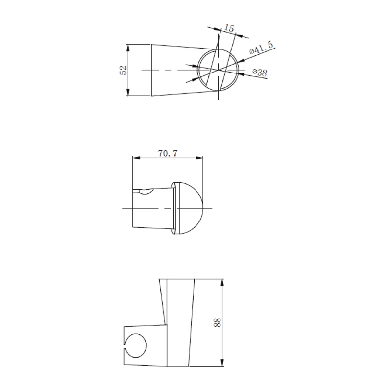 SOPORTE DUCHA ABS ACCESORIOS DE DUCHA STRETTO - 2