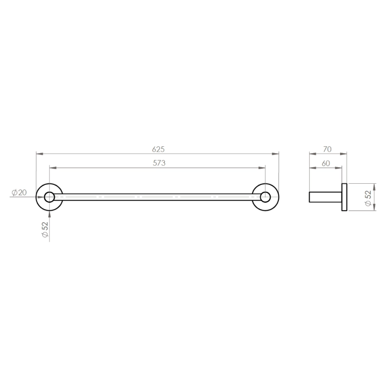 BARRA DE TOALLA 60 CM BENTON - 2