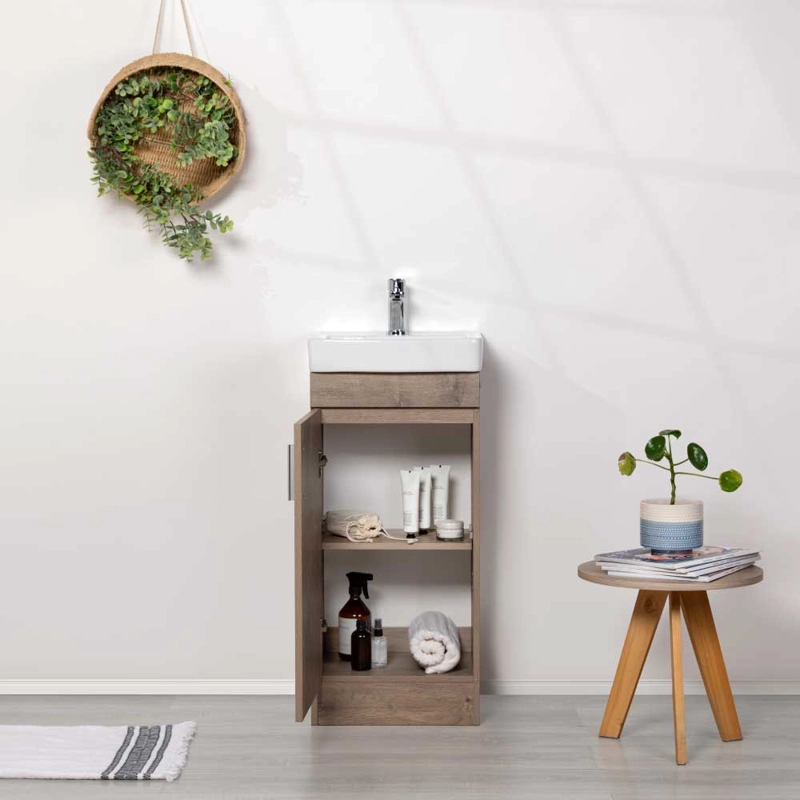 MUEBLE VANITORIO CLAIRE LENGA + CUBIERTA 40X33X86 CM - 4