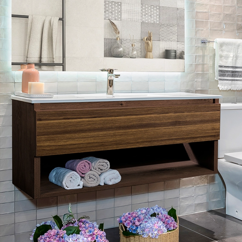 MUEBLE VANITORIO BELLE ROBLE + CUBIERTA 60X46X50 CM - 6