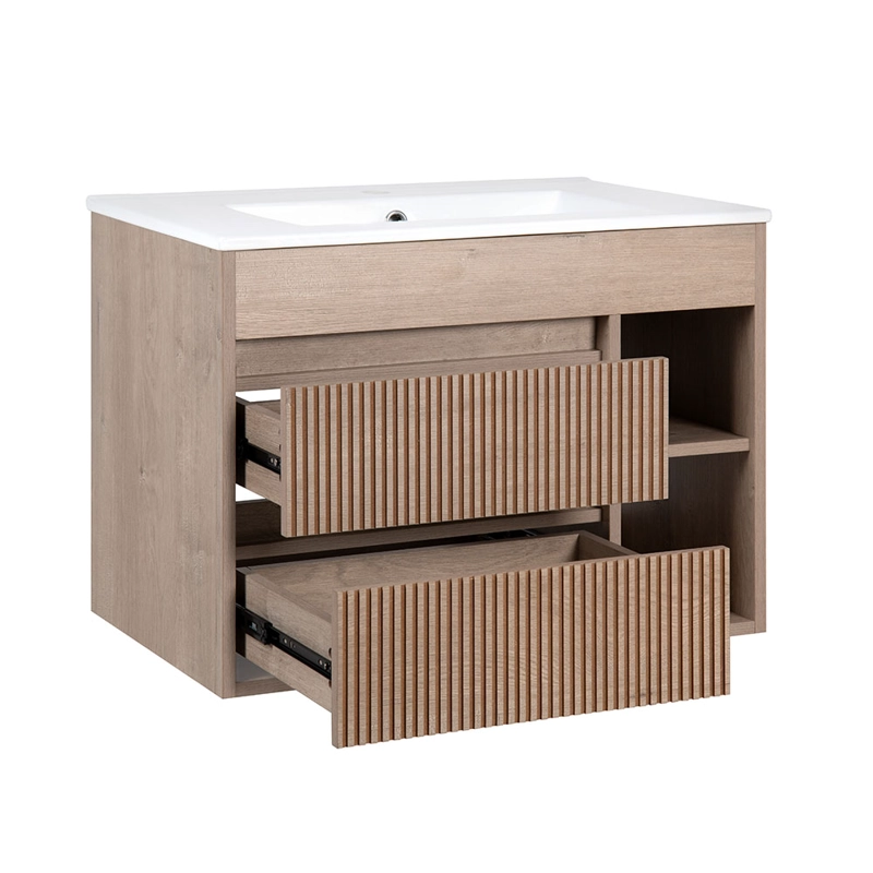 MUEBLE VANITORIO TEXTURADO PARIS LENGA TEXTURADO + CUBIERTA 60X46X50 CM - 3