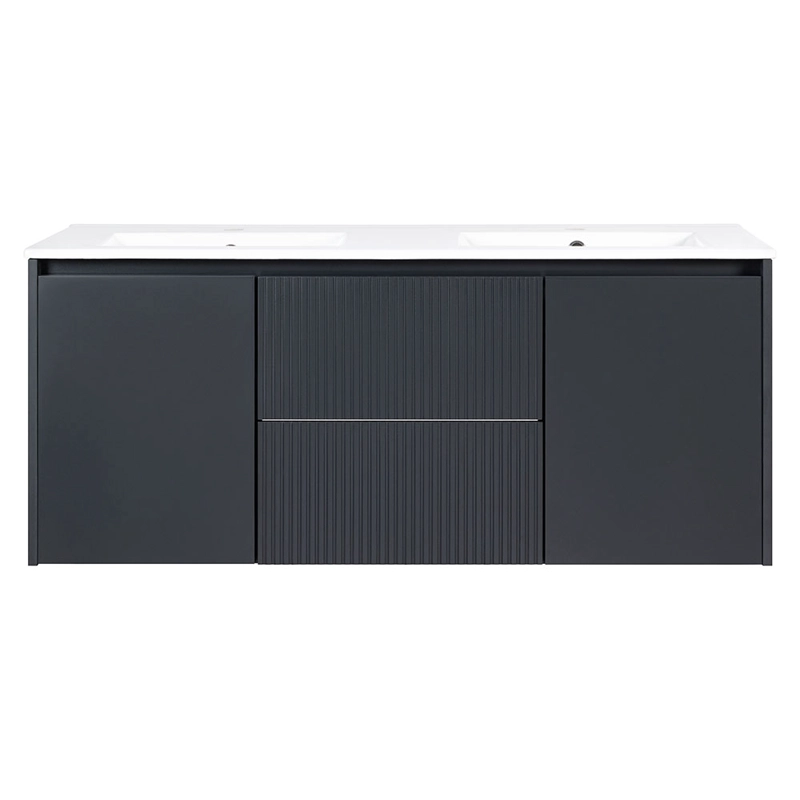 MUEBLE VANITORIO SOPHIE TEXTURADO DARK GREY TEXTURADO + CUBIERTA 120X46X50 CM - 1