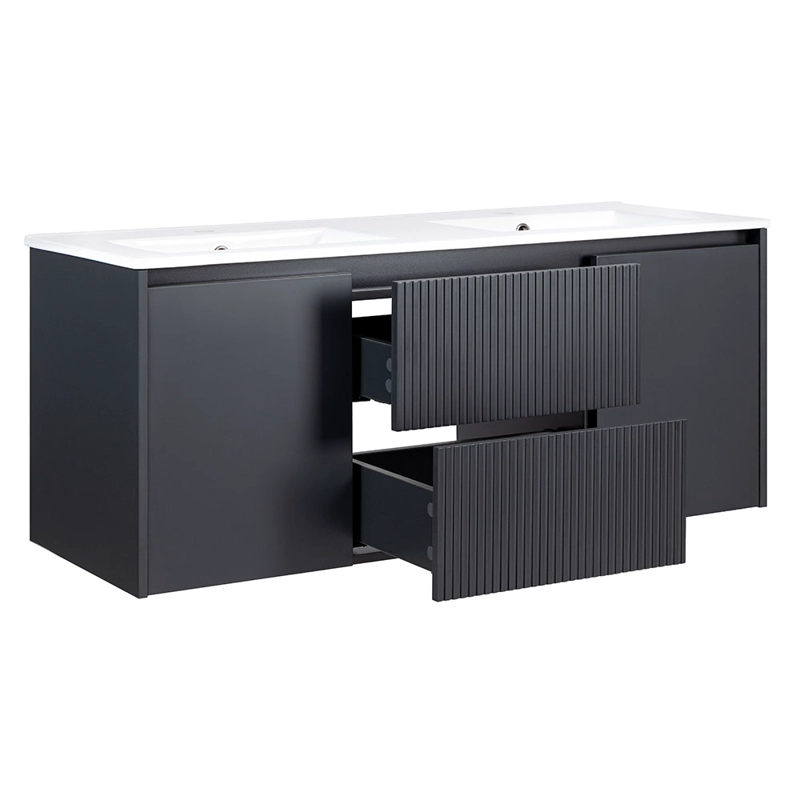 MUEBLE VANITORIO SOPHIE TEXTURADO DARK GREY TEXTURADO + CUBIERTA 120X46X50 CM - 3