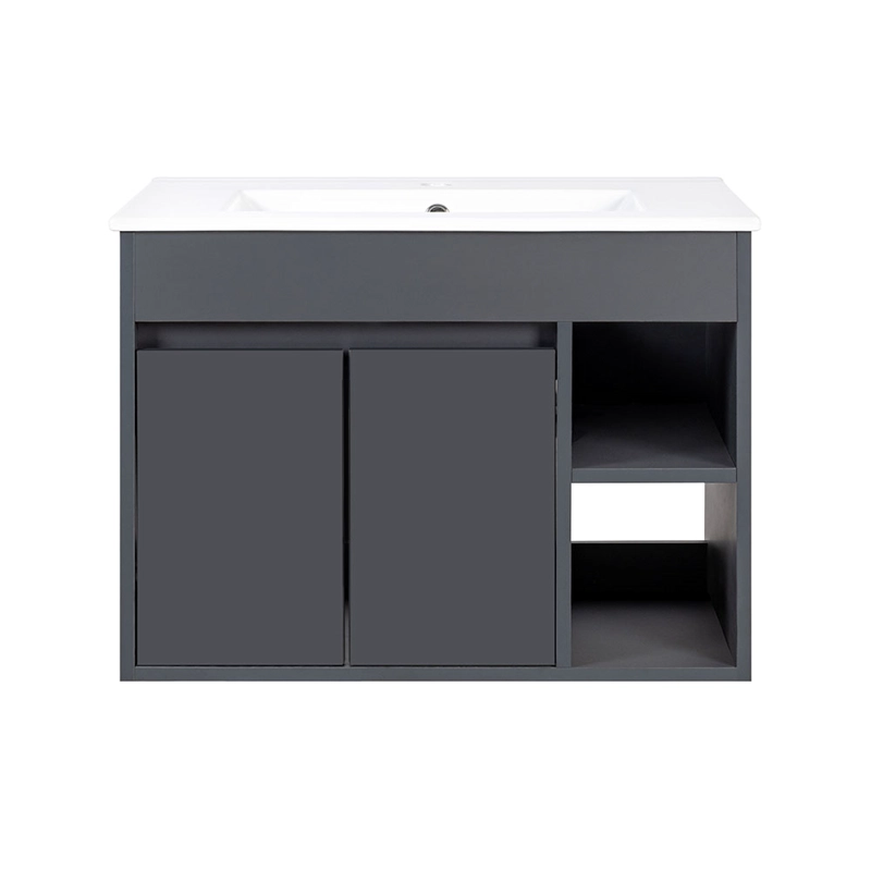 MUEBLE VANITORIO LILLE DARK GREY 70X46X12 CM SIN CUBIERTA - 3