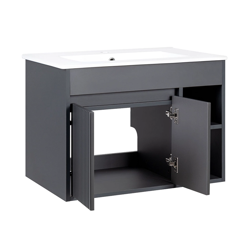 MUEBLE VANITORIO LILLE TEXTURADO DARK GREY TEXTURADO 60X46X50 CM SIN CUBIERTA - 4