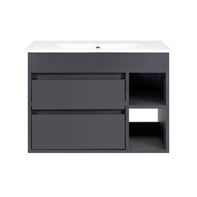 MUEBLE VANITORIO PARIS DARK GREY 70X46X12 CM SIN CUBIERTA - 2