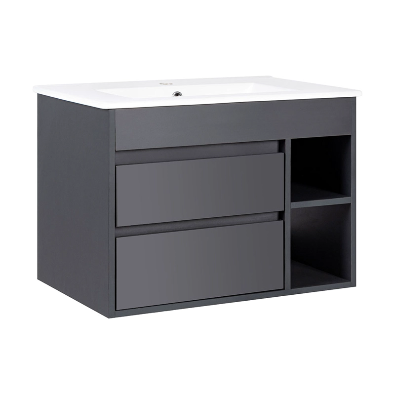 MUEBLE VANITORIO PARIS DARK GREY 70X46X12 CM SIN CUBIERTA - 3