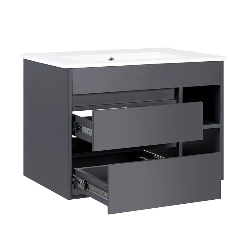 MUEBLE VANITORIO PARIS DARK GREY 70X46X12 CM SIN CUBIERTA - 4