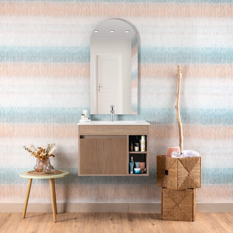 MUEBLE VANITORIO LILLE LENGA TEXTURADO + CUBIERTA 70X46X50 CM - 5