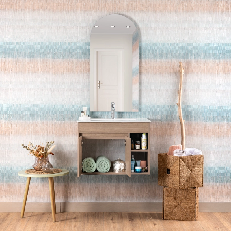 MUEBLE VANITORIO LILLE LENGA TEXTURADO + CUBIERTA 70X46X50 CM - 6