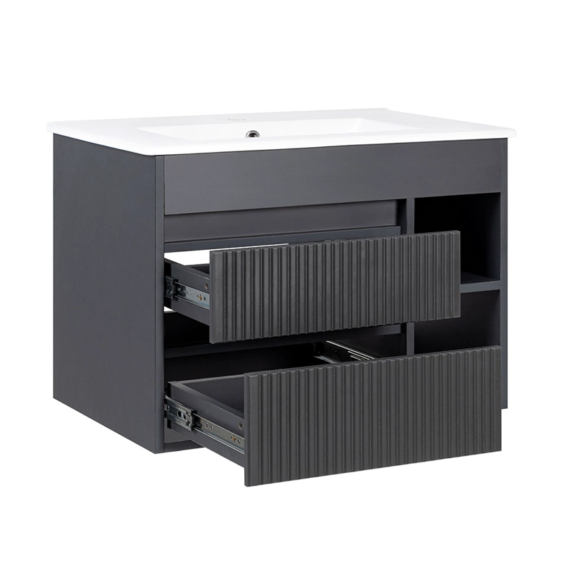 MUEBLE VANITORIO PARIS TEXTURADO DARK GREY TEXTURADO 60X46X12 CM SIN CUBIERTA - 7
