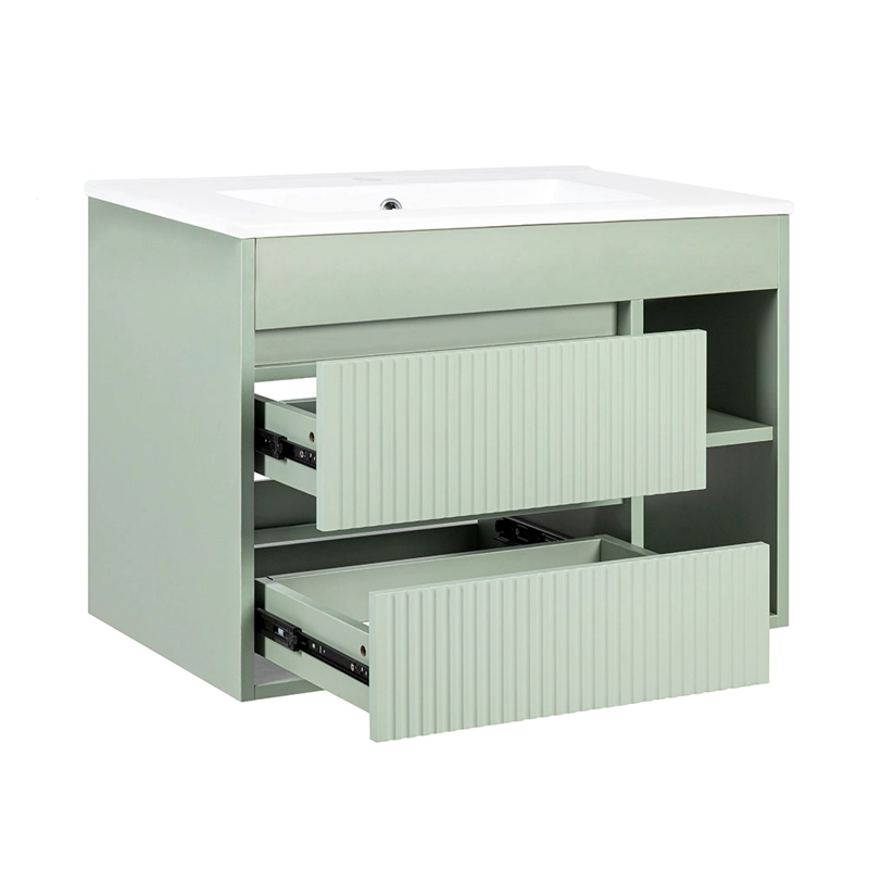 MUEBLE VANITORIO PARIS TEXTURADO SAGE GREEN TEXTURADO 60X46X50 CM SIN CUBIERTA - 4