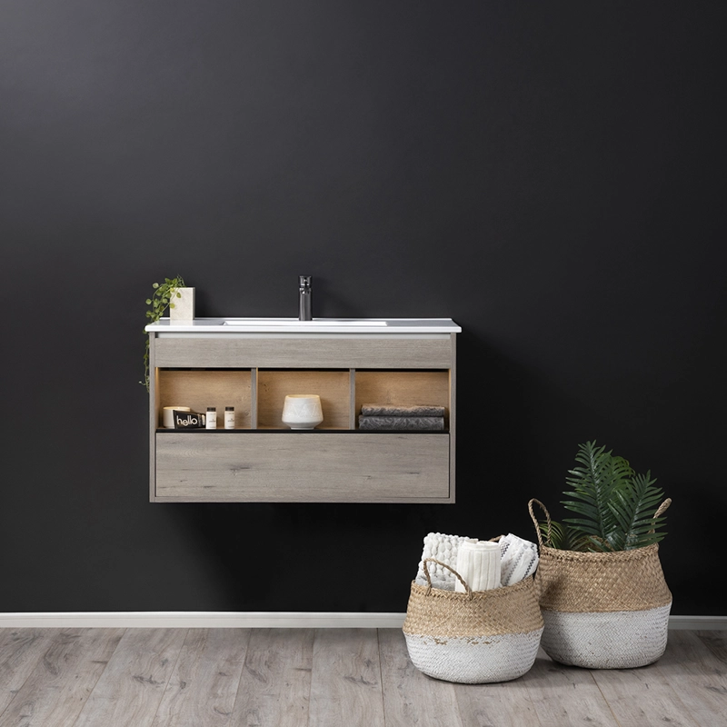 MUEBLE VANITORIO E CLAIR 90X46. COLOR DESARMADO LENGA 15X46X90 CM SIN CUBIERTA - 1