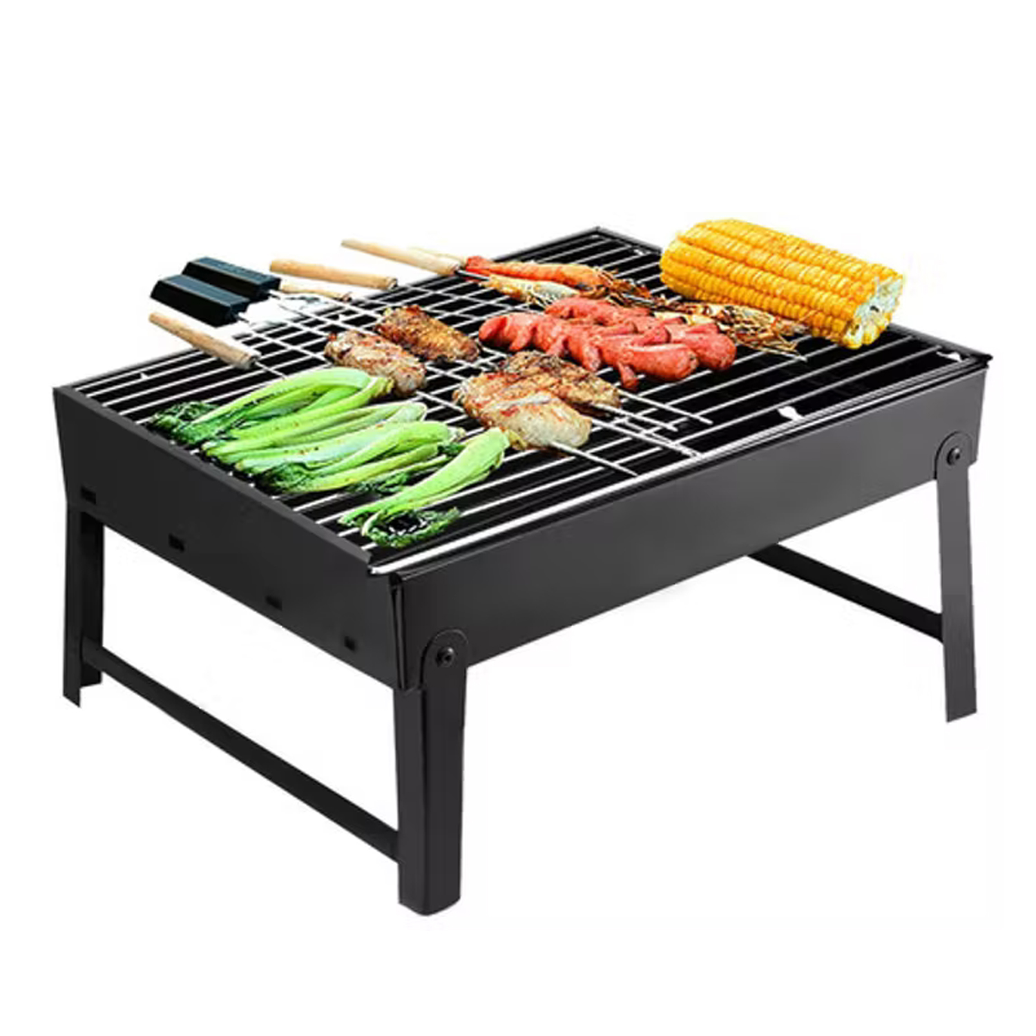 PARRILLA PLEGABLE Y PORTATIL A CARBON - 1