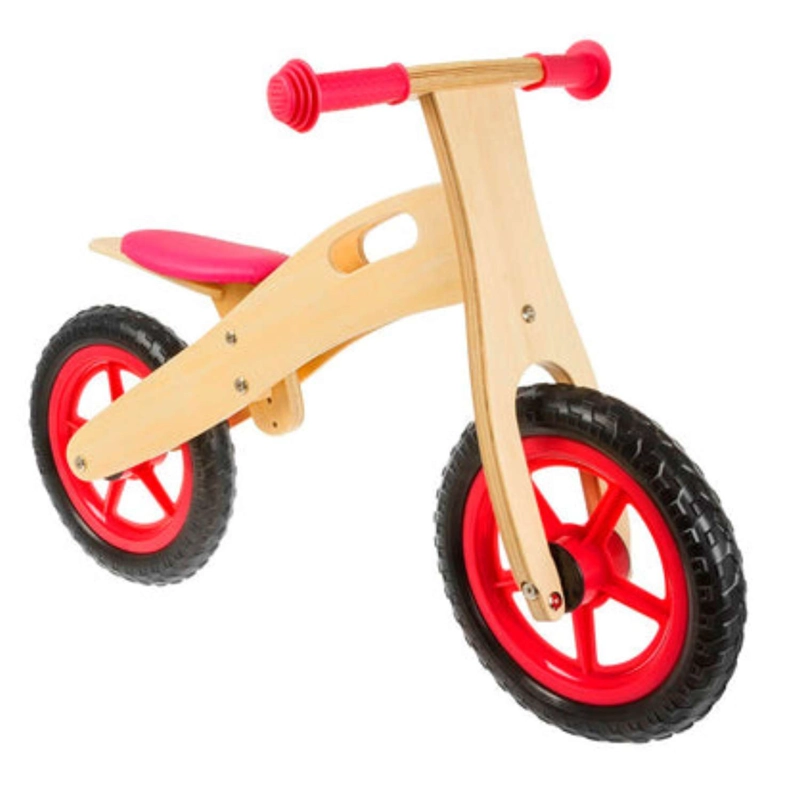 BICICLETA DE EQUILIBRIO IMPORTADORA USA APRENDIZAJE DE MADERA ROJO - 1
