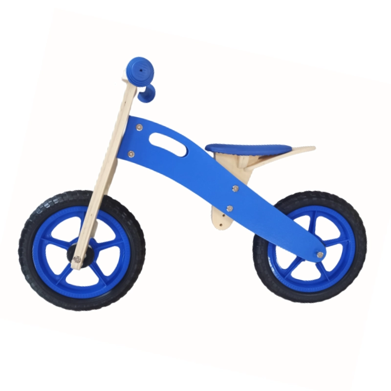 BICICLETA DE EQUILIBRIO IMPORTADORA USA APRENDIZAJE DE MADERA AZUL - 1
